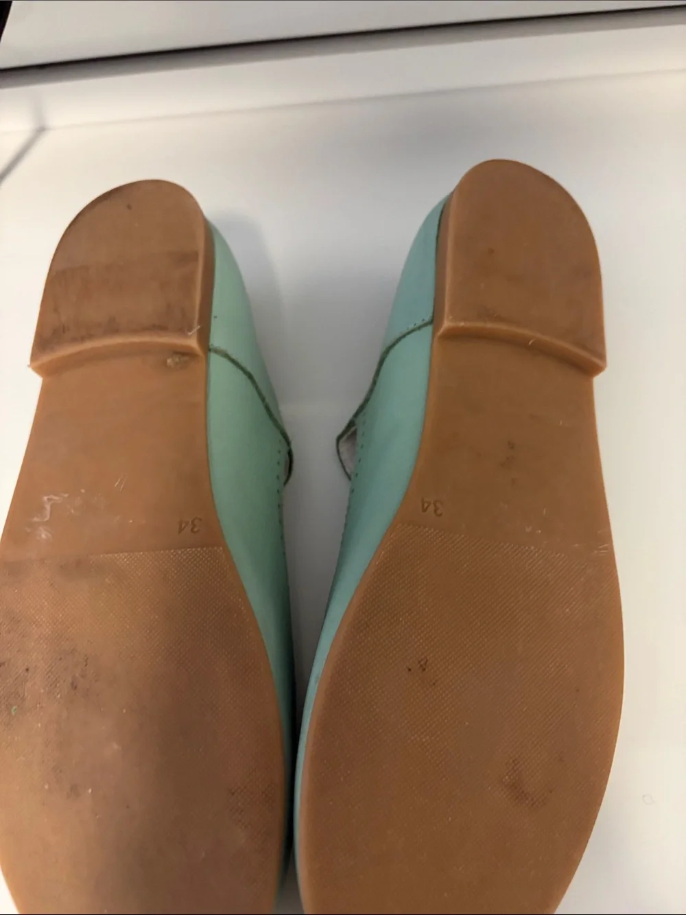 Girls' Mint T‑Strap Dress Flats with Buckle Size 34